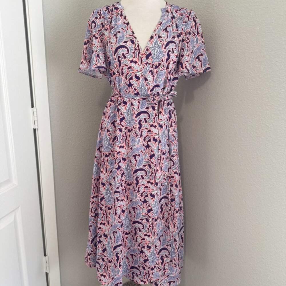 Ella Moon Paisley Floral Wrap Dress‎ Size Small